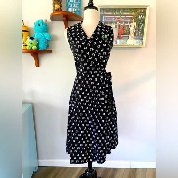 Unique Vintage Dresses & Skirts - 📺 TV LAND TRUE WRAP PINUP RETRO 100% COTTON DRESS